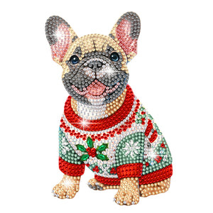 Christmas-Single Side Drill-Shaking Head Acrylic Diamond Desktop Ornament