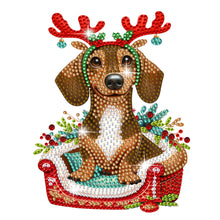 Load image into Gallery viewer, Christmas-Single Side Drill-Shaking Head Acrylic Diamond Desktop Ornament
