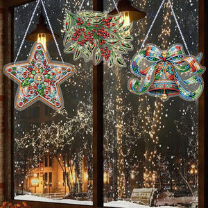 3Pcs/Set Christmas-Single Side Drill-Diamond Pendant