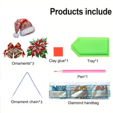 Load image into Gallery viewer, 3Pcs/Set Christmas-Single Side Drill-Diamond Pendant

