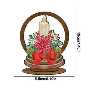 Christmas-Double-Sided Drill-Wooden Diamond Desktop Ornament