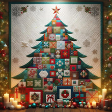 Load image into Gallery viewer, Red Star Cloth Christmas Tree-Full Round Diamond Painting-50x50cm

