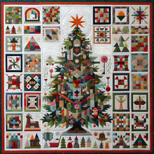 Load image into Gallery viewer, Red Star Cloth Christmas Tree-Full Round Diamond Painting-50x50cm
