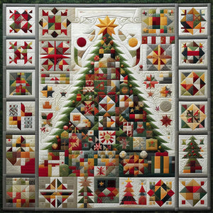 Red Star Cloth Christmas Tree-Full Round Diamond Painting-50x50cm