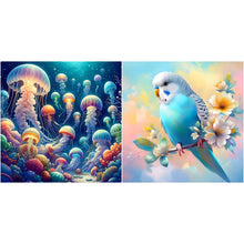 Load image into Gallery viewer, Underwater Jellyfish-Full Round Diamond Painting-40x40cm
