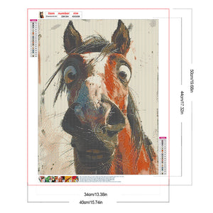 Horse-Full Round Diamond Painting-40x50cm-1510956