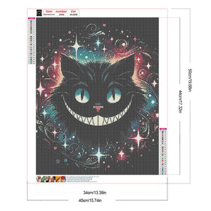 Black Cat-Full Round Diamond Painting-40x50cm-1510960