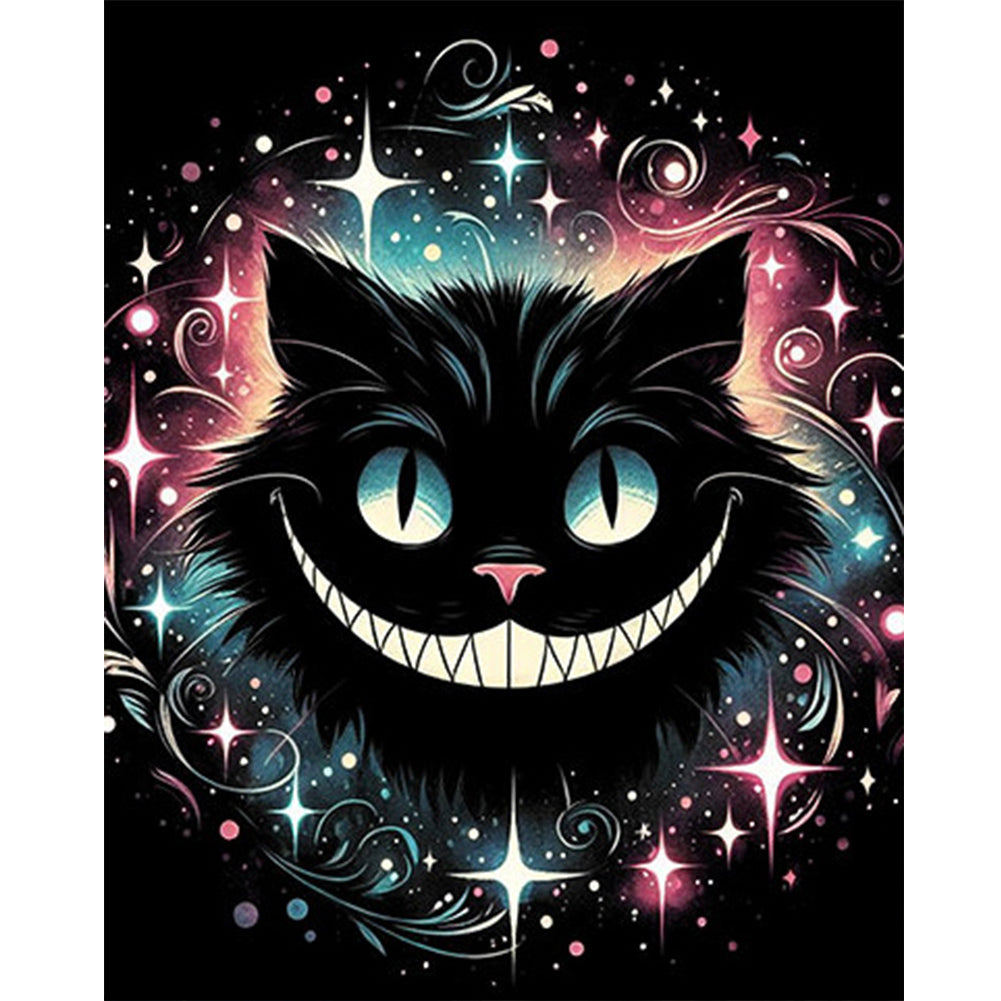 Black Cat-Full Round Diamond Painting-40x50cm-1510960