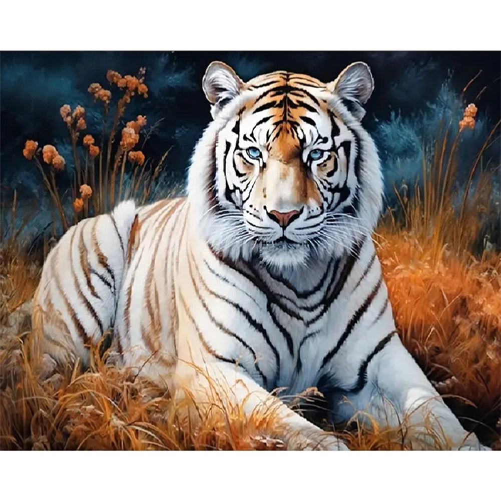 Tiger-Full Round Diamond Painting-50x40cm-1511174