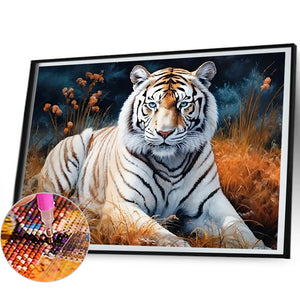 Tiger-Full Round Diamond Painting-50x40cm-1511174