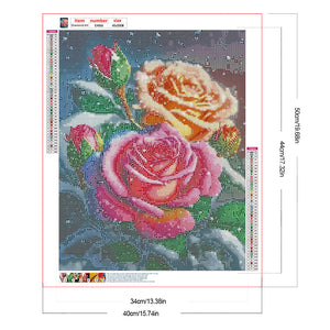 Rose-Full Round Diamond Painting-40x50cm-1511216