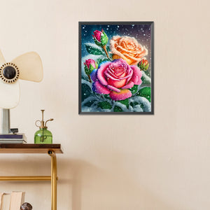 Rose-Full Round Diamond Painting-40x50cm-1511216