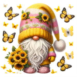 Sunflower Gnome-Full Round Diamond Painting-30x30cm-1511926