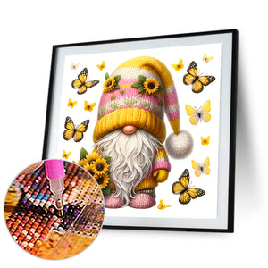 Sunflower Gnome-Full Round Diamond Painting-30x30cm-1511926
