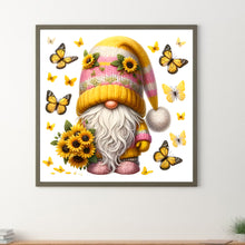 Load image into Gallery viewer, Sunflower Gnome-Full Round Diamond Painting-30x30cm-1511926
