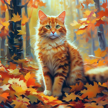 Load image into Gallery viewer, Autumn Squirrel Eating Peanuts-Full Round Diamond Painting-40x40cm
