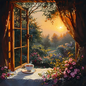 Flower And Bird Tree Hole-Full Round Diamond Painting-50x50cm