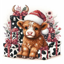 Load image into Gallery viewer, Christmas With Forest Animals-Full Round Diamond Painting-30x30cm
