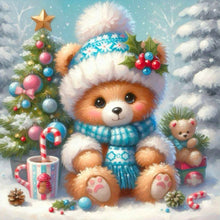 Load image into Gallery viewer, Christmas With Forest Animals-Full Round Diamond Painting-30x30cm

