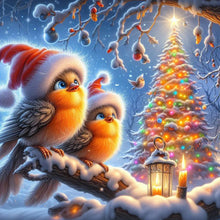 Load image into Gallery viewer, Christmas With Forest Animals-Full Round Diamond Painting-30x30cm
