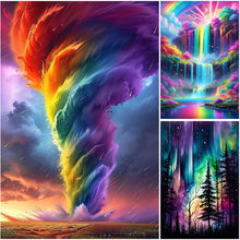 Load image into Gallery viewer, Colorful Waterfall-Full Round Diamond Painting-40x60cm-Large Size
