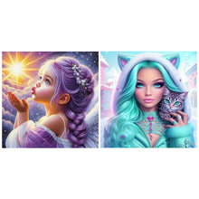 Load image into Gallery viewer, Angel Girl-Full Round Diamond Painting-30x30cm

