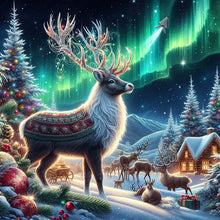 Load image into Gallery viewer, Christmas Cat-Full Round Diamond Painting-30x30cm
