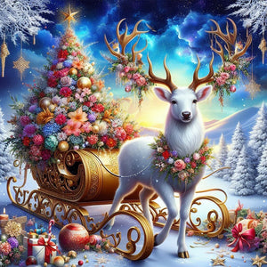 Christmas Cat-Full Round Diamond Painting-30x30cm