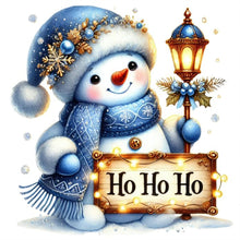 Load image into Gallery viewer, Christmas Snowman-Full Round Diamond Painting-30x30cm
