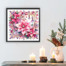 Load image into Gallery viewer, Pink Xmas Flower-Partial Special Diamond Painting-30x30cm
