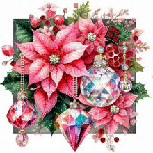 Load image into Gallery viewer, Crystal Xmas Flower-Partial Special Diamond Painting-30x30cm
