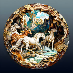 Paper Sculpture Cat-Full Round Diamond Painting-30x30cm