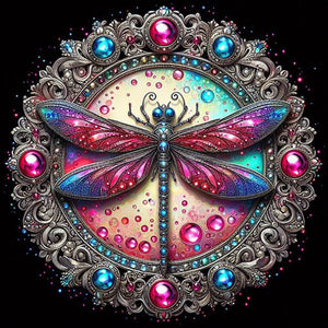 Shining Jewelry Butterfly-Full Round Diamond Painting-40x40cm