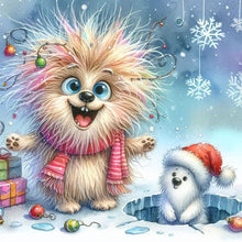 Load image into Gallery viewer, Christmas Funny Owl-Full Round Diamond Painting-30x30cm
