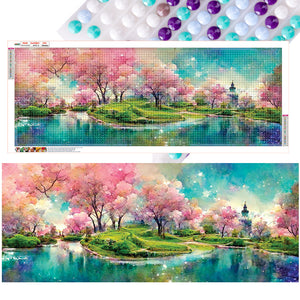 Woods Scenery-Full Round Diamond Painting-100x40cm-Large Size