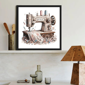 Sewing Machine-Full Round Diamond Painting-40x40cm-1526834