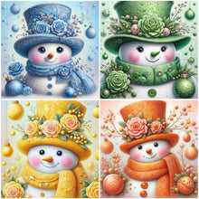 Load image into Gallery viewer, Yellow Snowman-Full Round Diamond Painting-30x30cm
