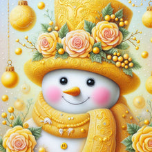 Load image into Gallery viewer, Yellow Snowman-Full Round Diamond Painting-30x30cm
