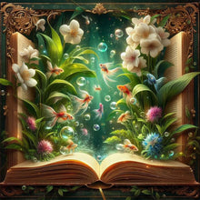 Load image into Gallery viewer, Flowers In The Book-Full Round Diamond Painting-40x40cm
