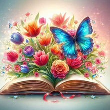 Load image into Gallery viewer, Flowers In The Book-Full Round Diamond Painting-40x40cm
