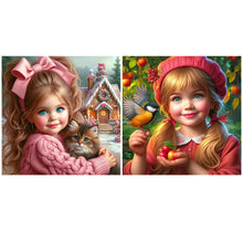 Load image into Gallery viewer, Girl-Full Round Diamond Painting-40x40cm
