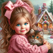 Load image into Gallery viewer, Girl-Full Round Diamond Painting-40x40cm
