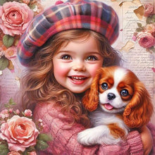 Load image into Gallery viewer, Girl-Full Round Diamond Painting-40x40cm
