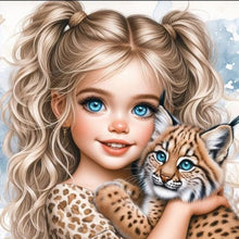 Load image into Gallery viewer, Girl-Full Round Diamond Painting-40x40cm

