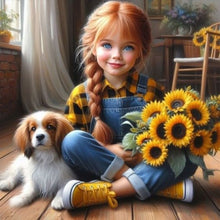 Load image into Gallery viewer, Girl-Full Round Diamond Painting-40x40cm
