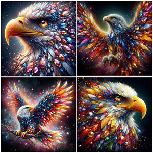 Gemstone Eagle-Full Round Diamond Painting-30x30cm