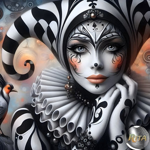 Clown Child-Full Round Diamond Painting-30x30cm
