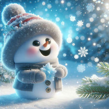 Load image into Gallery viewer, Snowman-Full Round Diamond Painting-30x30cm
