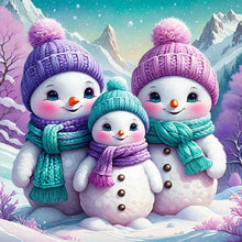 Load image into Gallery viewer, Snowman-Full Round Diamond Painting-30x30cm
