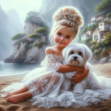 Load image into Gallery viewer, Life of Pets Girl-Full Round Diamond Painting-30x30cm
